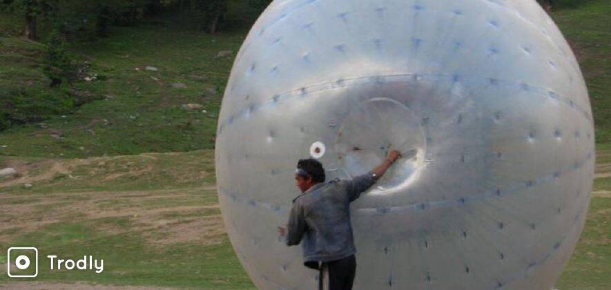 Zorbing in Solang Valley